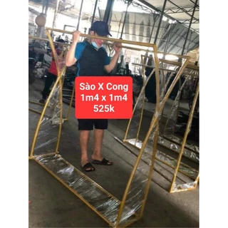 Sào X Cong Treo Quần Áo [ Sắt + Sơn Tĩnh Điện] Có Bánh Xe