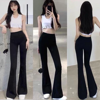 Quần legging ống loe dáng dài ôm chân chất Umi co giãn 4 chiều-CHM-Mã 123J