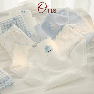 Quần Lót Nữ Cotton Cao Cấp Hoạ Tiết Thỏ Xanh Dễ Thương Co Dãn 4 Chiều OTIS Q24