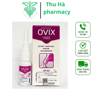 Ovix VMX viêm mũi xoang cho người viêm mũi dị ứng, viêm xoang an toàn lành tính, không xót - 15ml - Thu hà pharmacy
