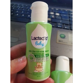 Sữa tắm gội hàng ngày cho bé Lactacid baby làm sạch dịu nhẹ và dưỡng ẩm vượt trội chai 60ml