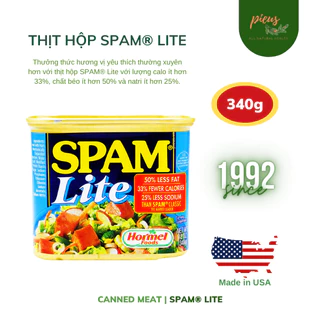 Thịt hộp Spam ít béo | Spam Lite Hormel Foods 340g - Thịt đóng hộp tiện lợi nhập khẩu Mỹ | Pieus House