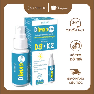 Dimao pro D3 K2 dạng xịt ,hỗ trợ tăng chiều cao Valens Dimao pro Spray D3k2 ,tăng cường hấp thu Canxi cho Bé