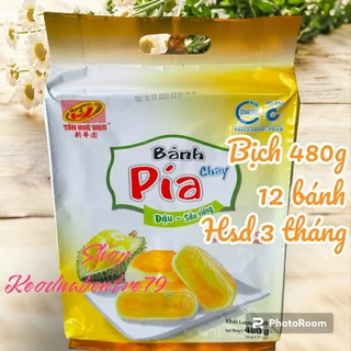 Bánh pía kim sa Tân Huê Viên( Bánh pía chay đậu xanh sầu riêng)