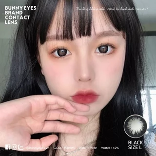 Lens Kính Áp Tròng BUNNY EYES BLACK 14.5mm ĐEN Giãn To Đủ Độ Từ 0 Đến 10 Size L