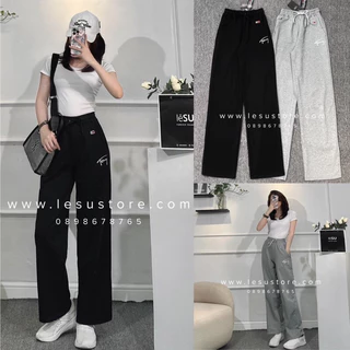 ẢNH TỰ CHỤP Quần culottes da cá thêu chữ