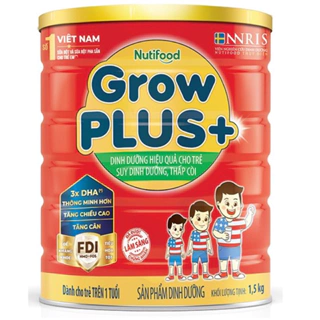 Sữa Nuti Grow Plus đỏ 1,5kg dành cho bé 1 tuổi trở lên