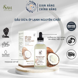 Dầu dừa ép lạnh nguyên chất SAM NATURAL 100ml