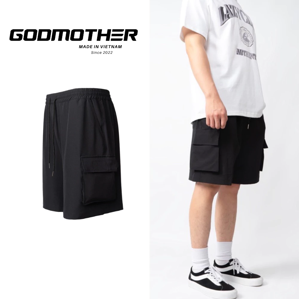 Quần Short Nam Túi Hộp Vải Dù Godmother