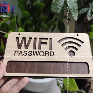 Bảng Thông Tin Wifi Bằng Gỗ Decor Shop, Cửa Hàng,Văn Phòng ,Cty..bằng gỗ