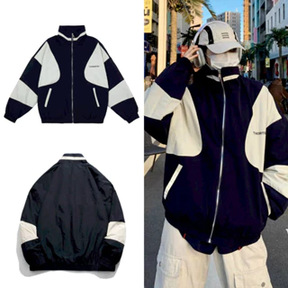 Áo khoác Jacket in chữ TUANORTS form rộng vải dù 2 lớp unisex nam nữ (Ảnh thật/Có sẵn)