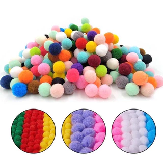 Sét 100 quả bông Pompom làm đồ handmade