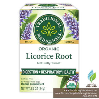 Trà Rễ Cam Thảo Hữu Cơ Traditional Medicinals Organic Licorice Root