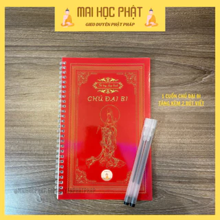 Sổ Tay Chép Kinh Chú Đại Bi In Mờ Gáy Lò Xo kèm tờ hướng dẫn