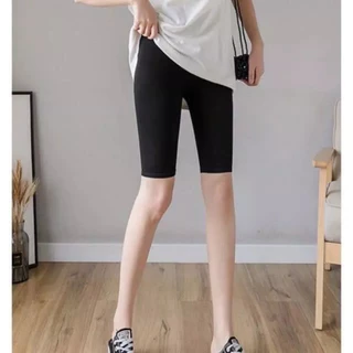 Quần legging nữ lửng ngố cạp cao bigsize nâng mông giá rẻ HALUSA QL20