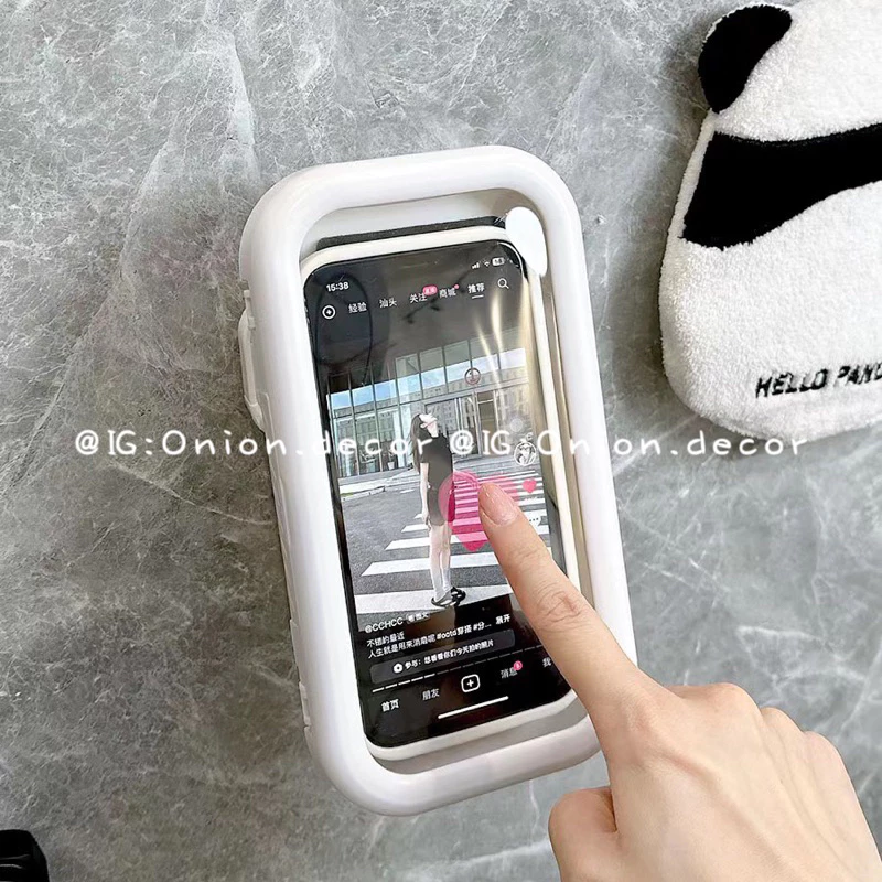 Hộp đựng điện thoại để phòng tắm nhà bếp chống nước cảm ứng xoay 360 độ