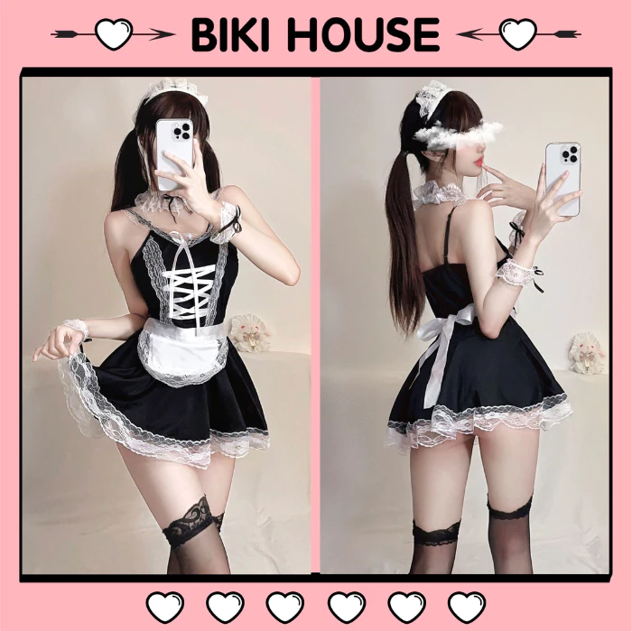 Đồ cosplay hầu gái Nhật Bản bonita sexy dễ thương set ngủ cô giúp việc maid anime kèm phụ kiện đáng yêu BIKI HOUSE N773