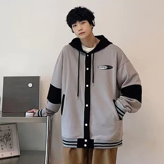 Áo Khoác Hoodie Nút Phù Hợp Nam Nữ