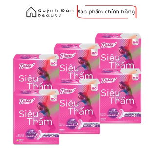 Combo 6 gói Băng Vệ Sinh Diana Siêu Mỏng Cánh (8 miếng/ gói)