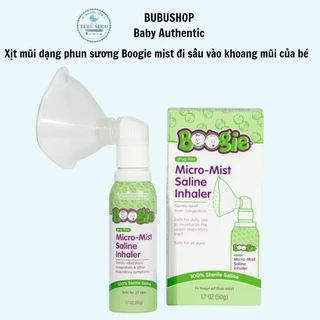 Xịt nước muối dạng phun sương Boogie Micro mist Saline Inhaler 50g cho bé từ sơ sinh