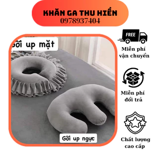 Gối úp mặt massage, gối úp ngực spa vải nhung nhám mềm mịn, đường may cẩn thận