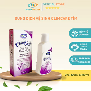 Dung dịch vệ sinh climcare tím - Cân bằng pH, kháng khuẩn, làm sạch cô bé - Chai 120ml