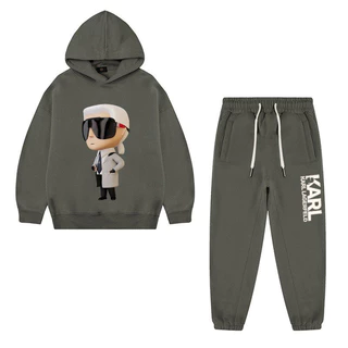 Set bộ nỉ hoodie ông già Karr hàng cao cấp cho bé trai bé gái size từ 20-50 cân