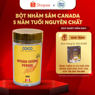 Bột nhân sâm Canada 5 năm tuổi nguyên chất hũ 100g