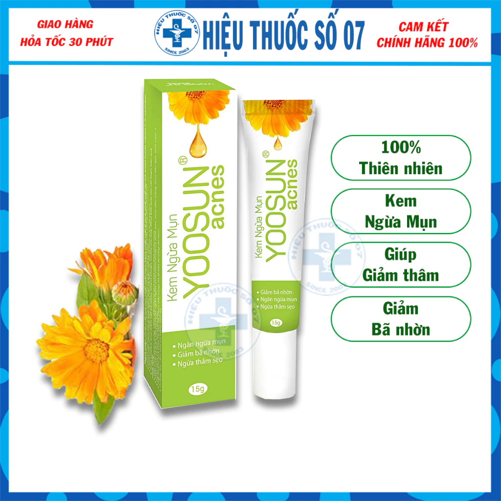 Kem ngừa mụn, kiểm soát bã nhờn, ngừa thâm sẹo YOOSUN Acnes 15g/ tuýp