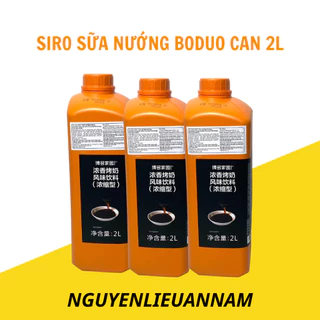 SIRO VỊ SỮA NƯỚNG boduo can 2 lít pha trà sữa nướng thơm ngon