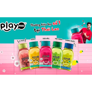 Kẹo Play More Thái Lan The Mát Vị Dưa Hấu Hũ/ Chanh Muối/ Xí Muội/ Xoài Hũ 22g