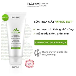 SỬA RỬA MẶT BABE STOP AKN PURIFYING CLEANSING GEL ( NHẬP KHẨU )