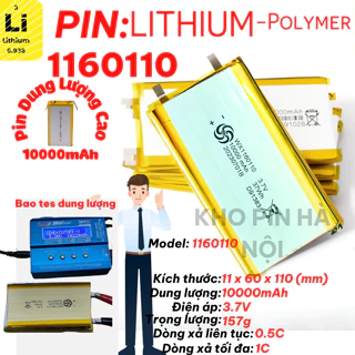 COMBO 2 Pin Li-Po 3.7V 10000mAh 1260110 (Lithium Polymer) dung lượng cao tích điện lâu dùng chon dự phòng, Loa Bluetooth