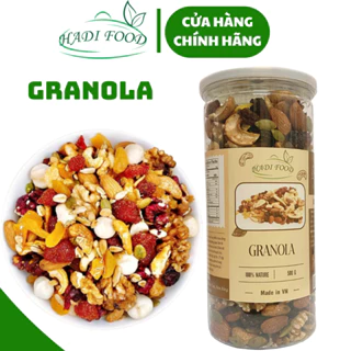 Granola siêu hạt HADIFOOD, ngũ cốc ăn kiêng không đường 500g