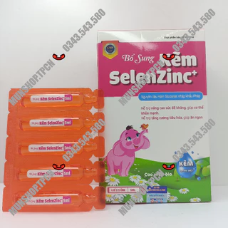 Bổ sung kẽm SelenZinC+ hộp 20 ống - Giúp bé ăn ngon, tiêu hóa tốt, tăng sức đề kháng