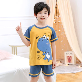 Bộ quần áo trẻ em mùa hè cho cả bé trai và bé gái từ 14-46kg mẫu KL Vàng , chất cotton mềm mát