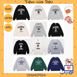 [Chính Hãng] Whoau - Áo sweater WHO.A.U WHMWC4911U with Steve 1849 tay áo dài dáng unisex 76% Cotton phối 24% Polyester