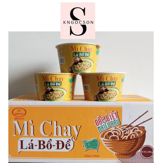 Date mới - Mì Tô Chay Lá Bồ Đề (Hộp 6 Tô * 80g) Vegetable Instant Noodle Bowl (Pack of 6)