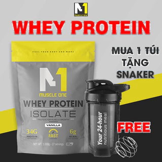 Whey protein isolate M1, tăng cơ nạc, giảm mỡ nhanh chóng + Tặng Quà