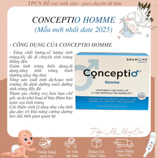 Conceptio homme Hộp 30 gói 90 viên Hỗ trợ cho nam tăng thụ thai - MEMONGCON123