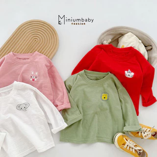 Áo thu đông cho bé chất cotton mềm mịn thoáng mát, bé mặc ở nhà đi chơi Miniumbabyfashion A1654