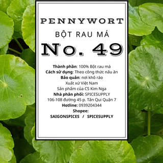 500g Pennywort powder - Bột Rau Má SPICESUPPLY Việt Nam nguyên chất Hũ 50g