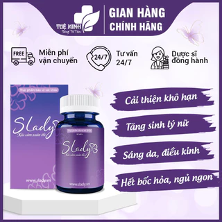 Viên uống SLady - Cải thiện nội tiết,sinh lý, giảm khô hạn, bóc hỏa,mất ngủ,nám tàn nhang, điều hòa kinh nguyệt