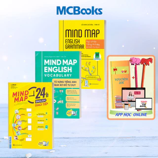 Sách - Combo Mindmap English - Vocabulary - Grammar - Giao Tiếp - Học Kèm App Online