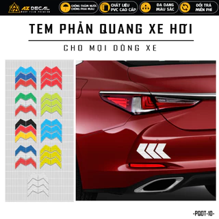 Decal Phản Quang Dán Ô Tô Mẫu Cờ Các Nước | PQOT-10 | Tem Dán Cản Sau Kính Lái Sườn Xe Hơi Oto Chống Nước