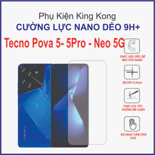 Dán cường lực màn hình Tecno pova 5 / pova 5pro / neo 5g Dán cường lực dẻo 9H+ ( Tặng dán cường lực 9H+)