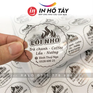 In 500 TEM TRONG sticker theo yêu cầu (kt 5x5cm)