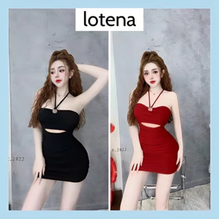 Đầm Body 2 Dây Khoét Ngực Sexy Thun Gân, Váy Đầm Nữ Dự Tiệc Đi Chơi Sang Chảnh Sexy Cuốn Hút Dáng Hot LOTENA D032