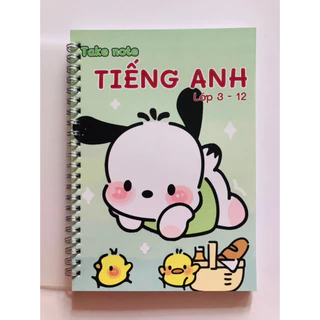 Sổ tay ghi chú Take note tiếng anh 3 - 12,tổng hợp kiến thức tiếng anh lớp 3 đến lớp 12