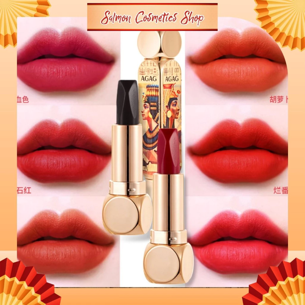 Son Thỏi Lì 6 Màu AGAG Lipstick AG.6675 Phiên Bản Nữ Hoàng Ai Cập, Không Kén Da, Lâu Trôi, hot -Chính Hãng Nội Địa Trung